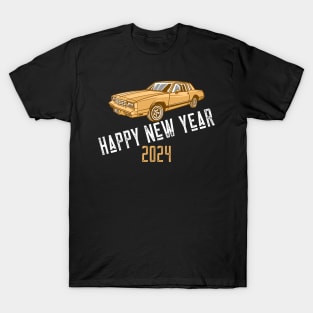 Happy New Year 2024 Cars New Years Eve Party New Year Daily Driver T-Shirt